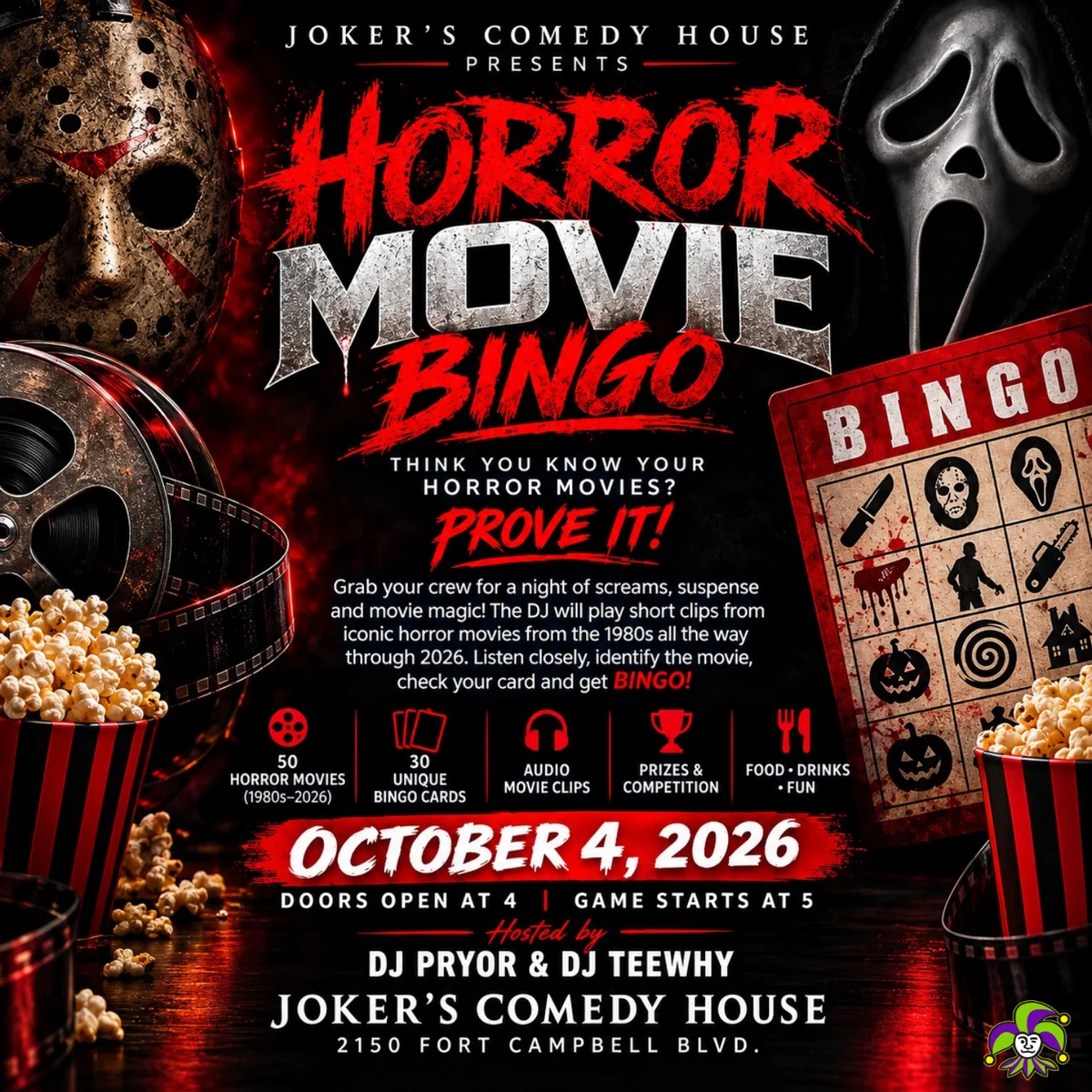 Poster for Horror Bingo