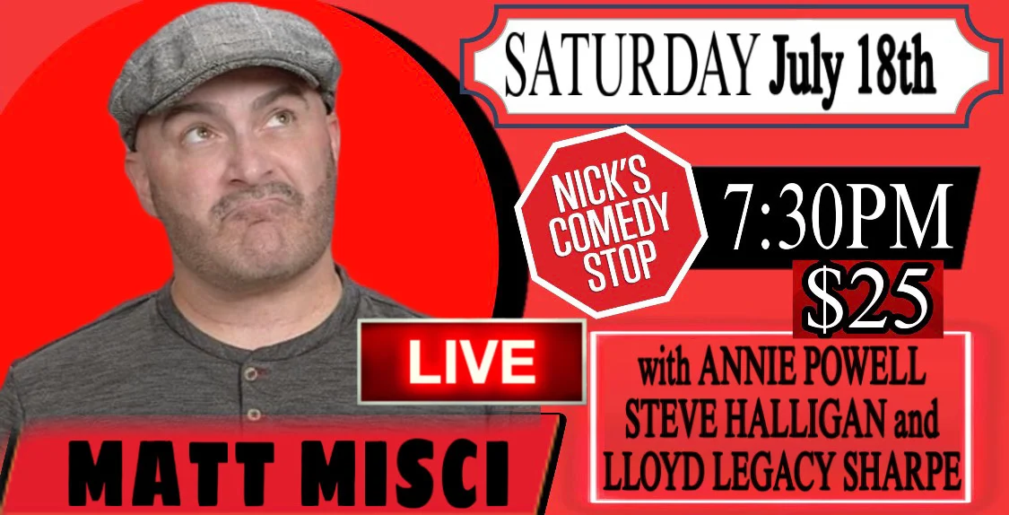 Poster for Matt Misci LIVE at Nicks 7/18