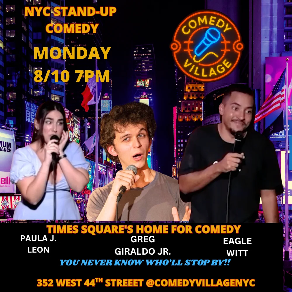 Poster for NYC Stand-Up | Mon, August 10th @7 PM