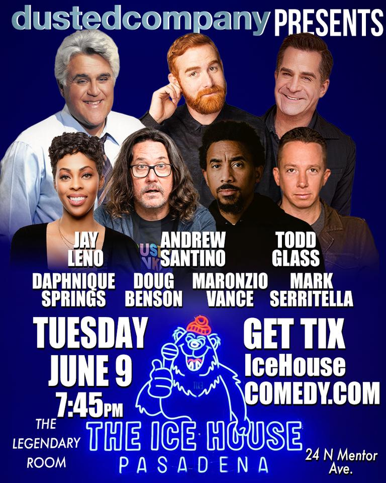 Poster for Jay Leno, Andrew Santino, Todd Glass and more!