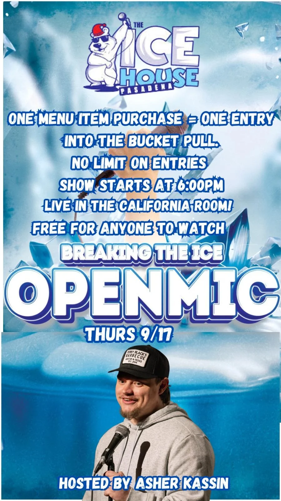Poster for Breaking the Ice Open Mic