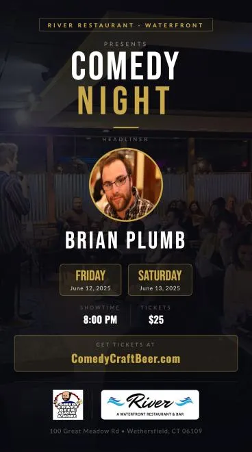 Poster for Comedy Night at Brew Ha Ha at River