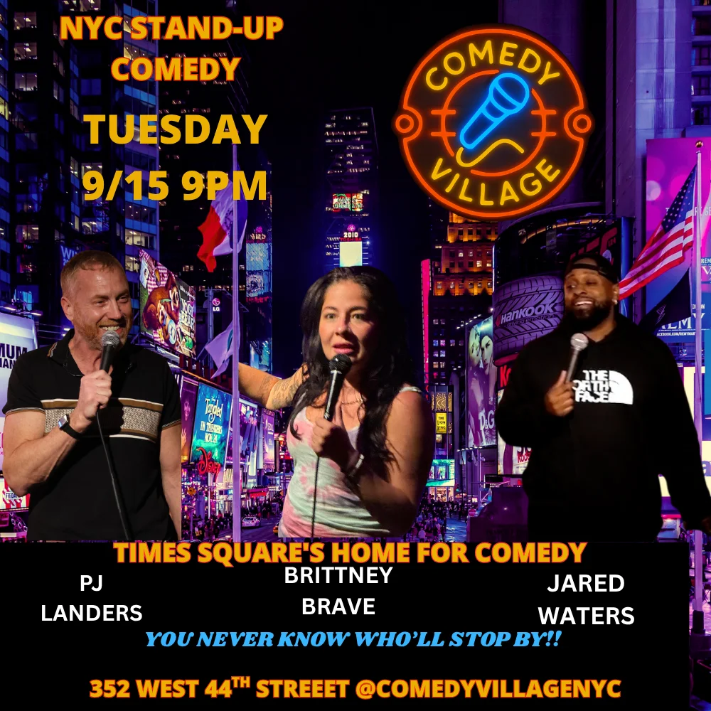 Poster for Times Square Comedy | Tues, September 15th @9 PM