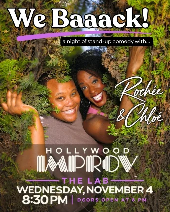 Poster for WE'RE BAAACK! w/ Chloé & Rochée ft. Chloé Hilliard, Rochée Jeffrey