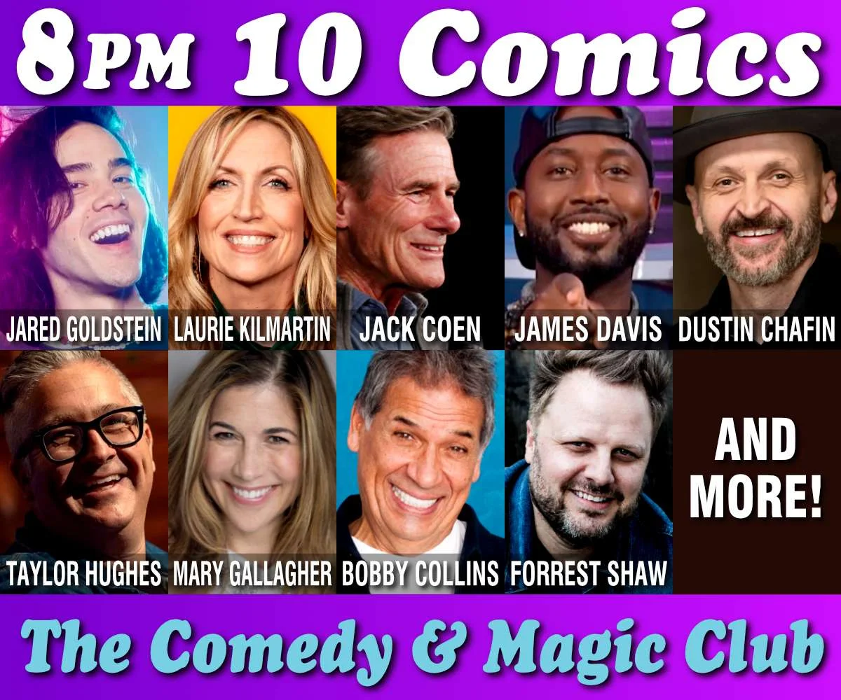 Poster for 10 Comics Show at 8PM