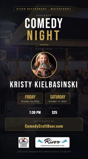 Poster for Comedy Night at Brew Ha Ha at River