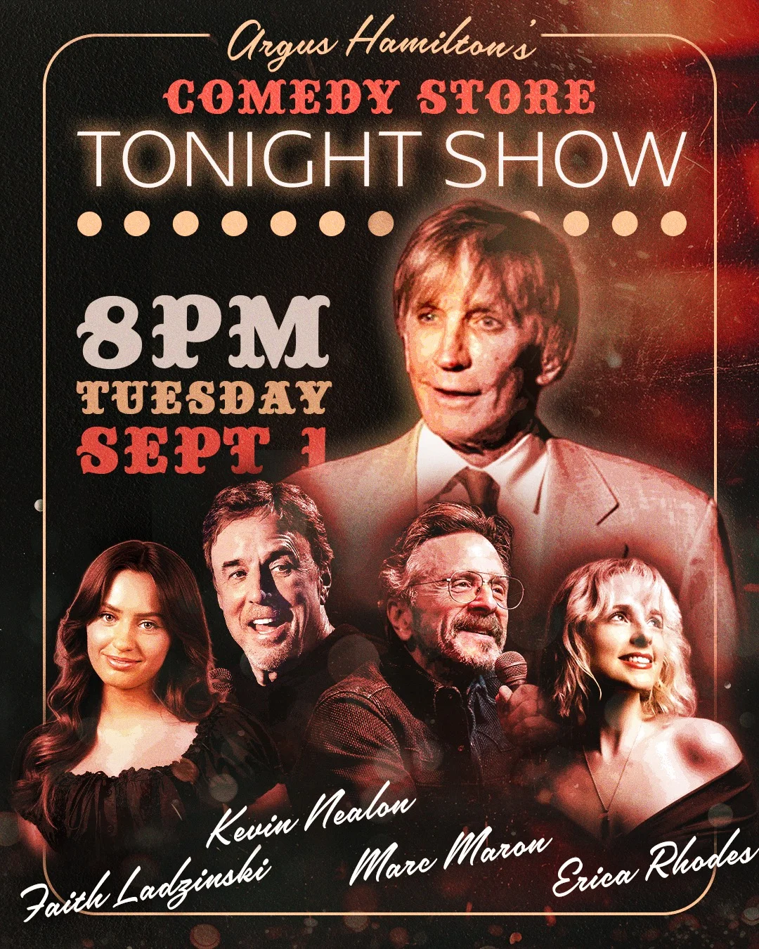 Poster for Argus Hamilton's Comedy Store Tonight Show