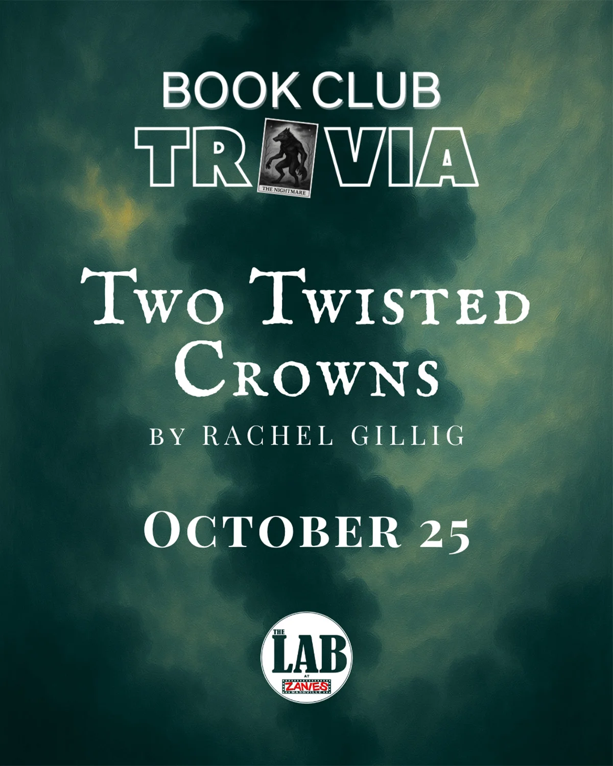 Poster for Book Club Trivia: Two Twisted Crowns by Rachel Gillig