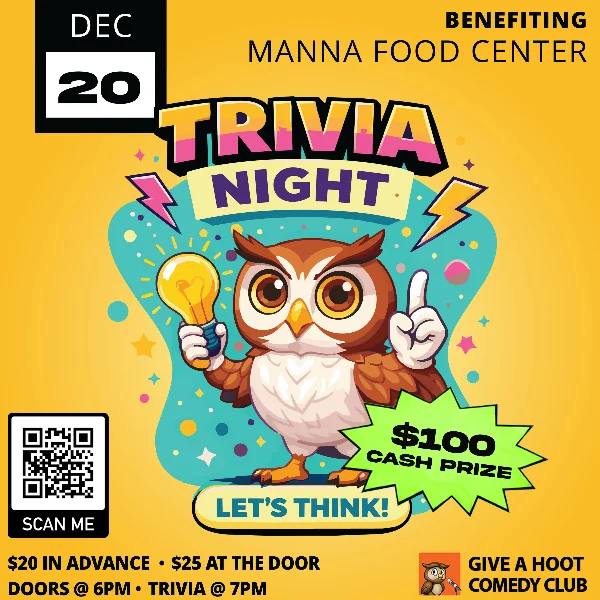 Poster for Trivia Night Benefitting Manna Food