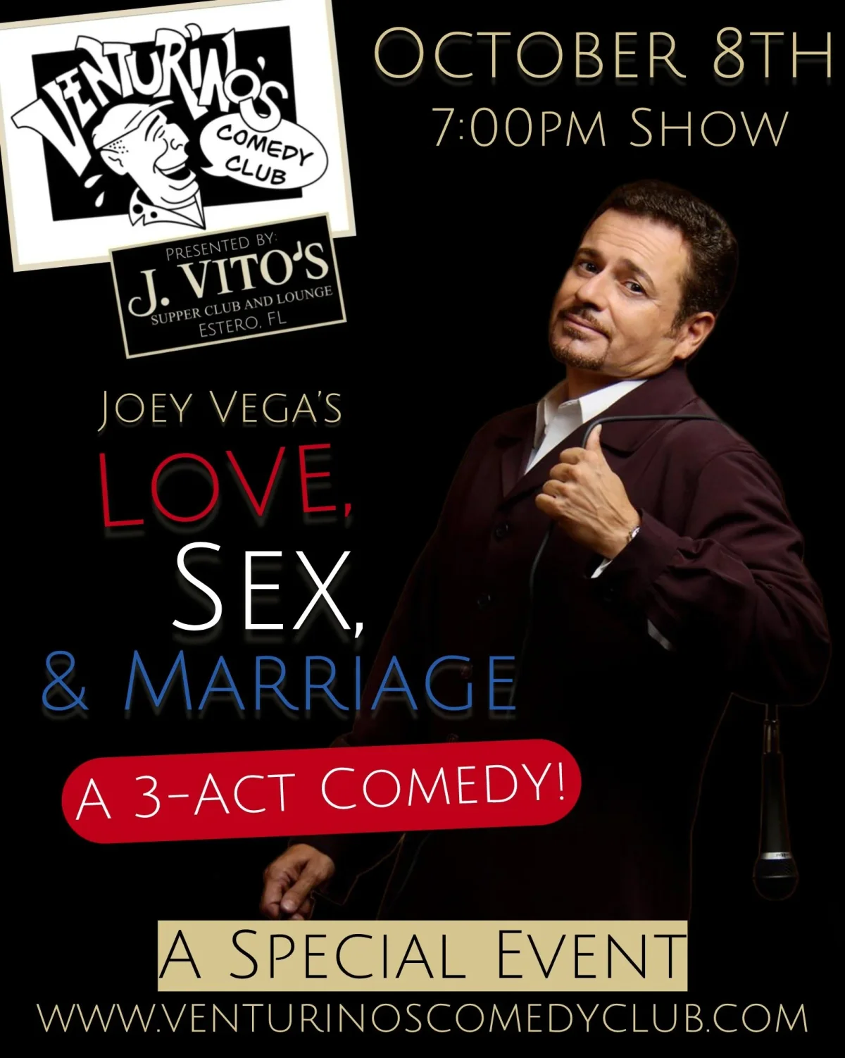 Poster for Love, Sex, & Marriage - A 3-Act Comedy!