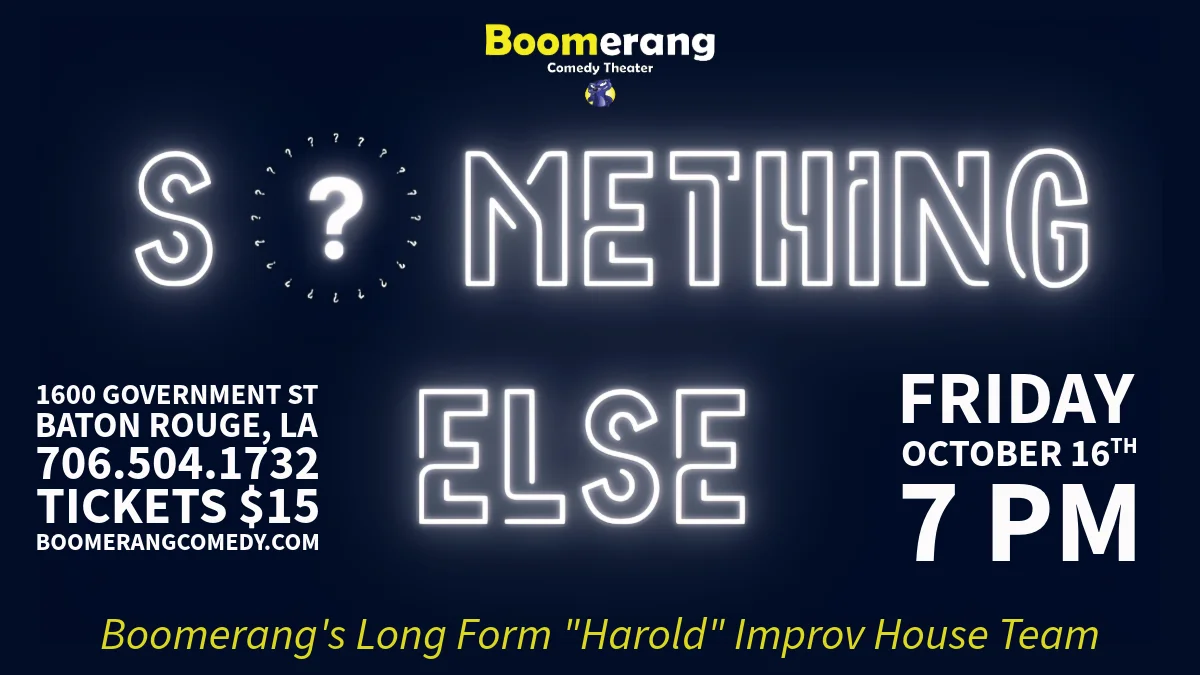 Poster for LONG FORM IMPROV with SOMETHING ELSE