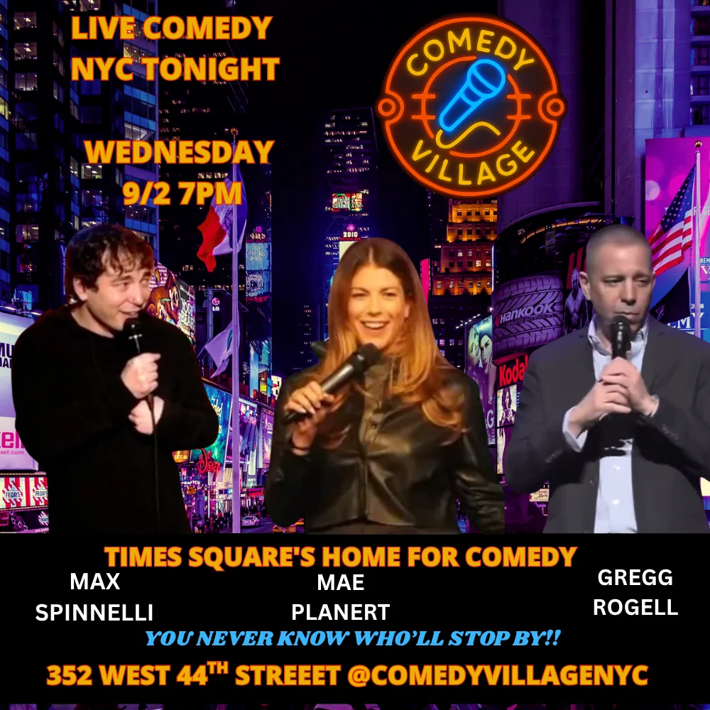 Poster for Times Square Comedy | Wed, September 2nd @7 PM