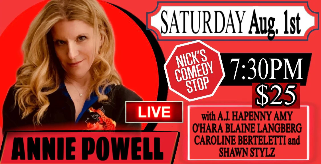 Poster for Annie Powell LIVE at Nick’s 8/1