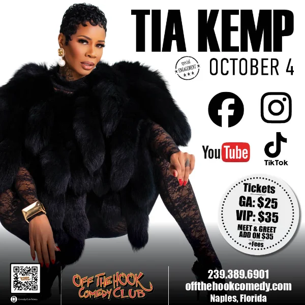 Poster for Tia Kemp Live in Naples, Florida!