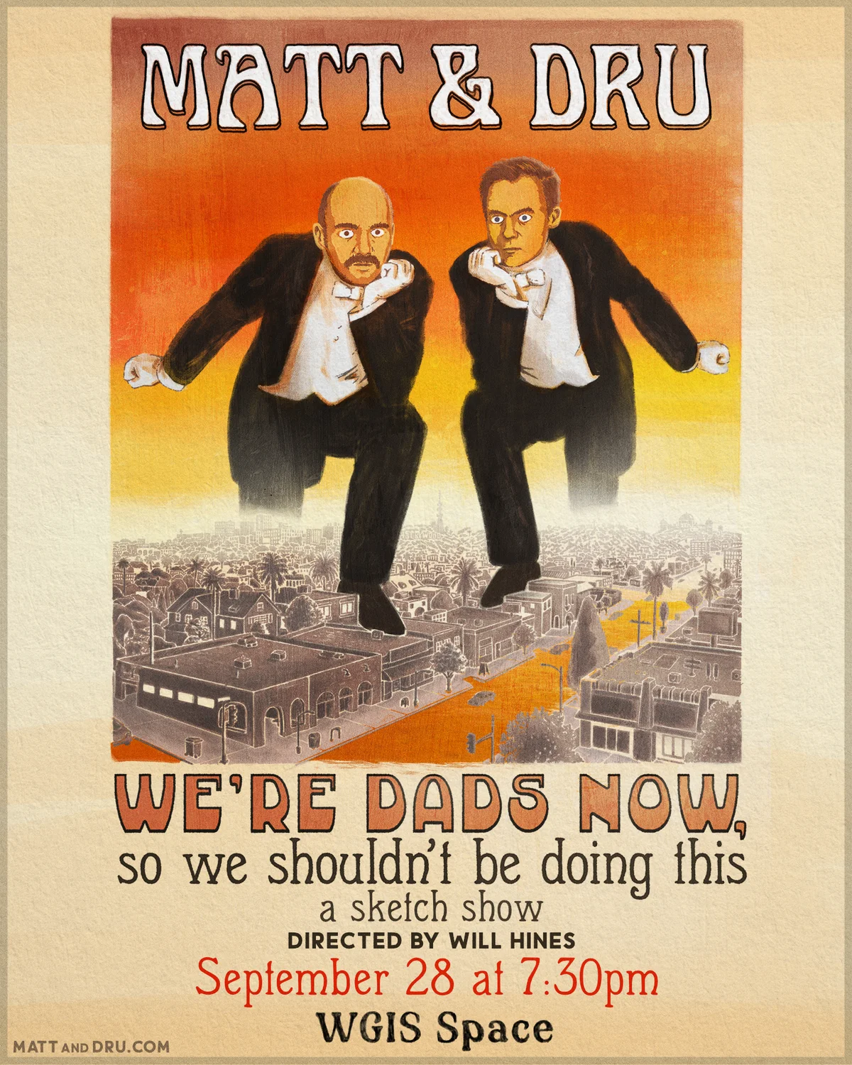 Poster for Matt and Dru: We're Dads Now So We Shouldn't Be Doing This