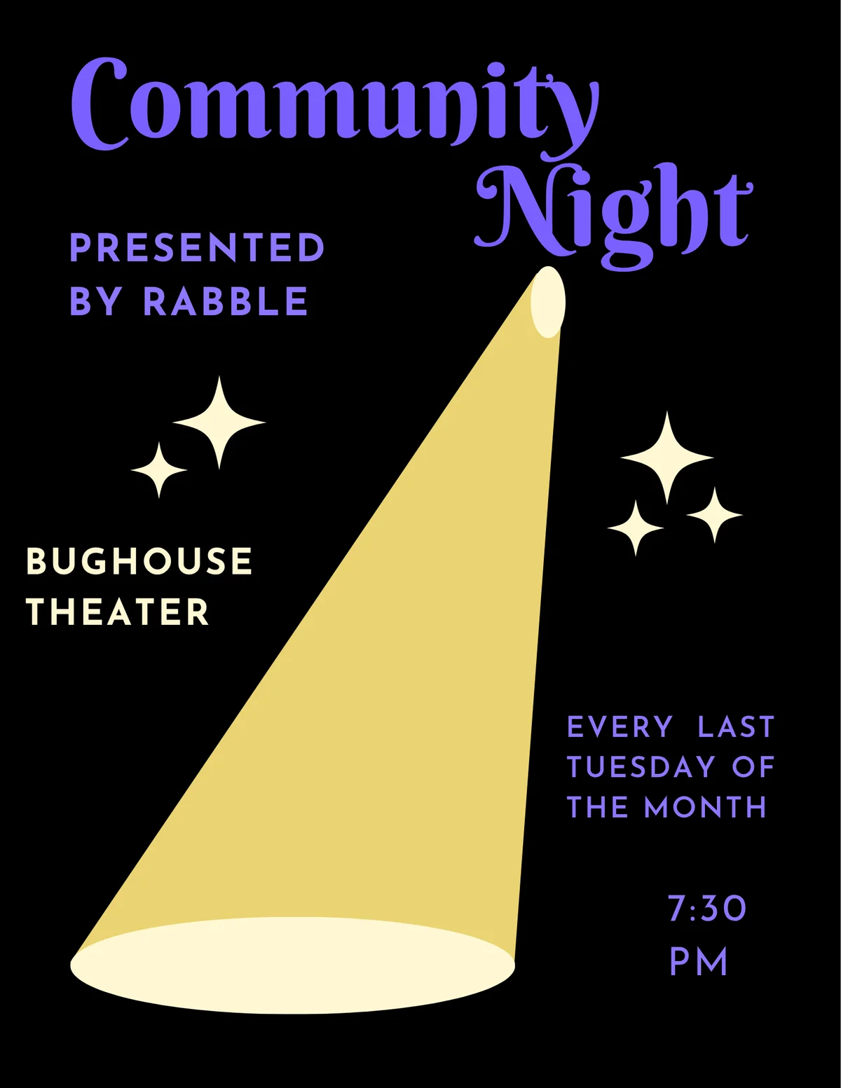 Poster for Community Night