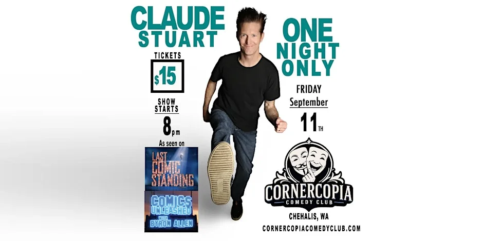 Poster for Headliner Claude Stuart!