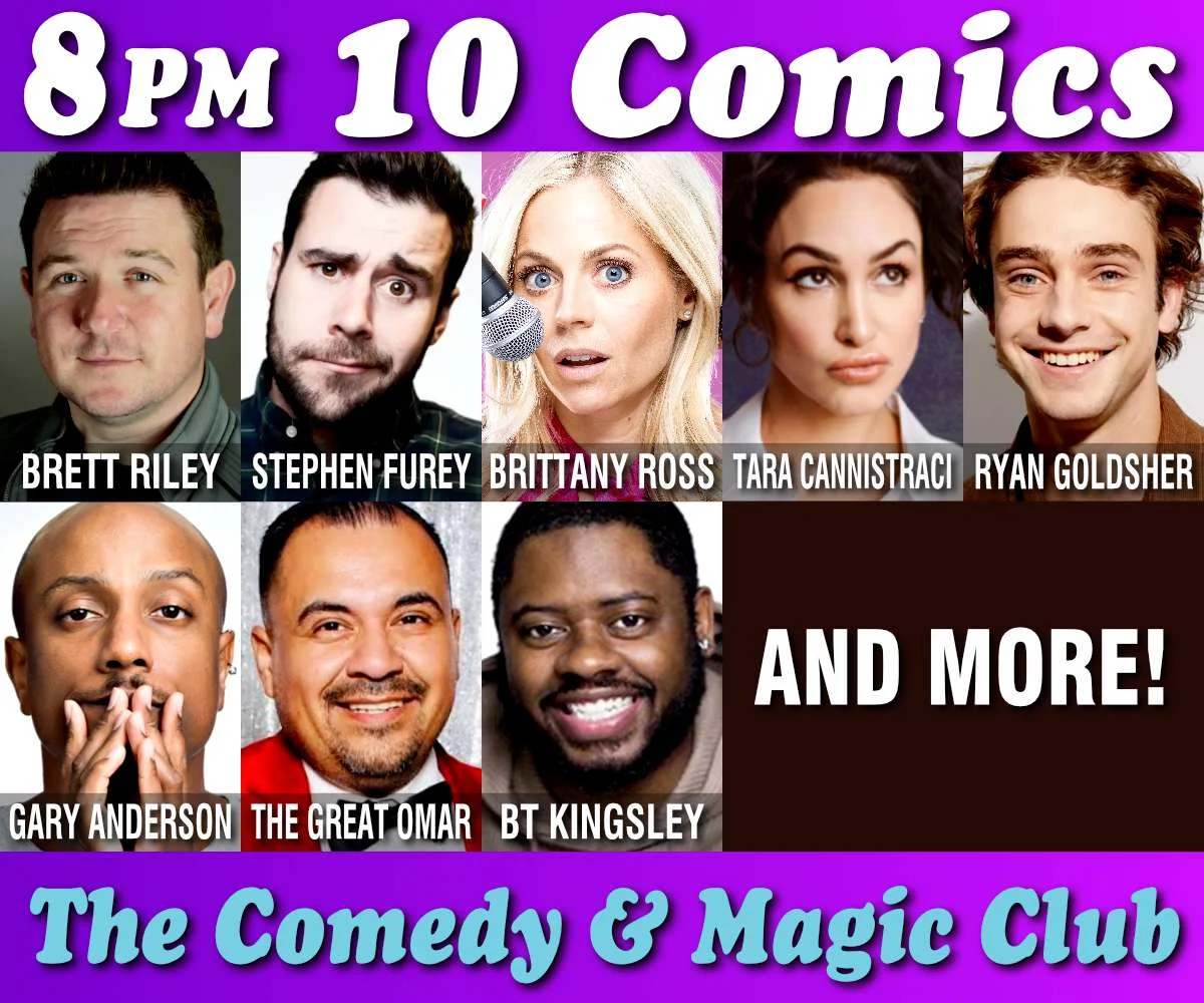 Poster for 10 Comics Show at 8PM