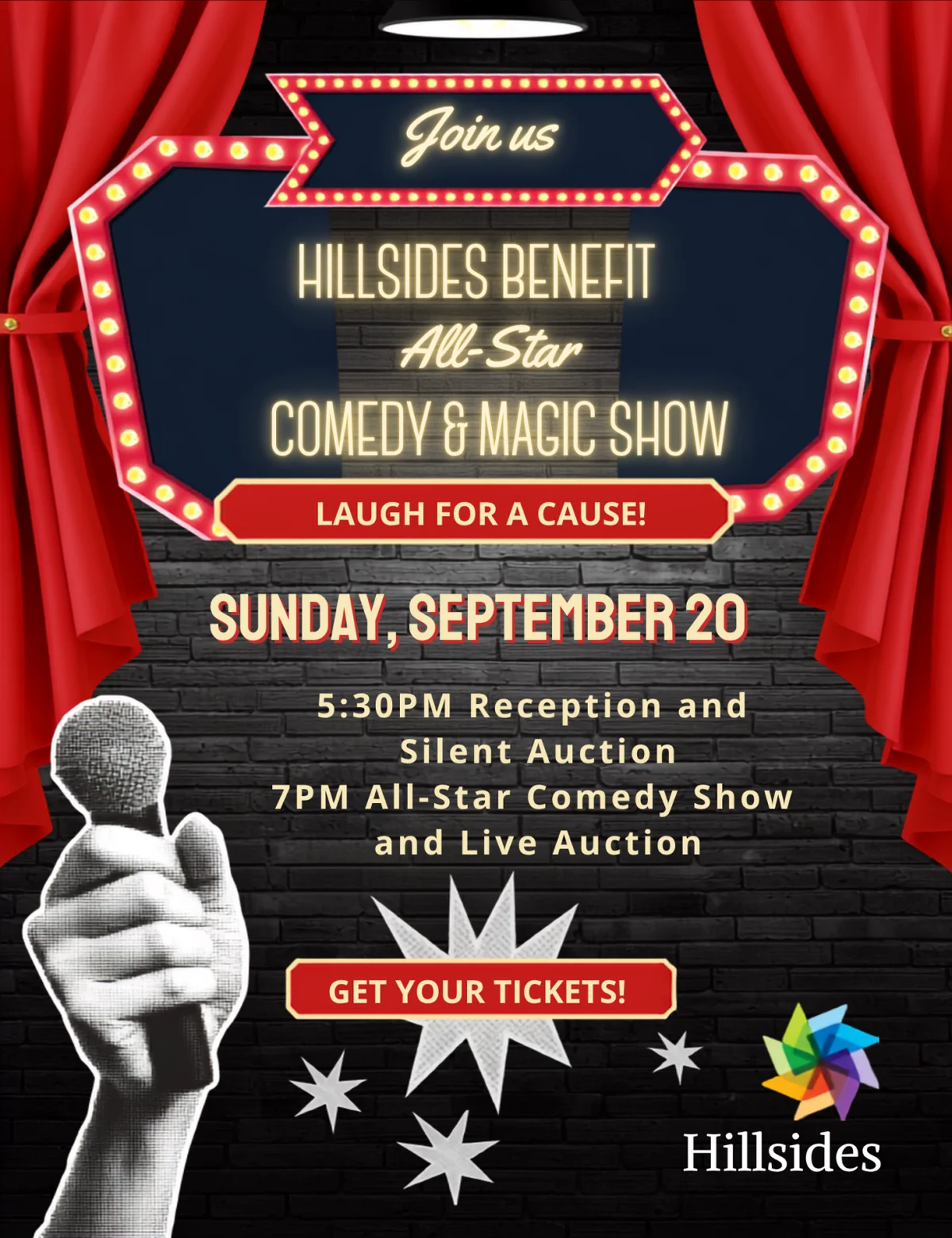 Poster for Hillside's All-Star Comedy Show