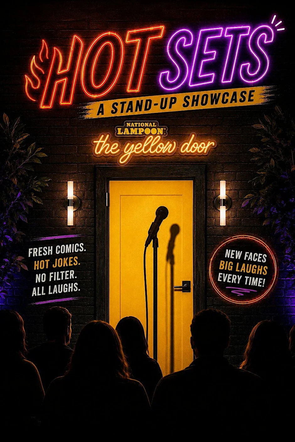 Poster for Hot Sets — Stand-up Comedy at National Lampoon: The Yellow Door