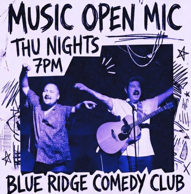 Poster for Music (and Comedy) Open Mic