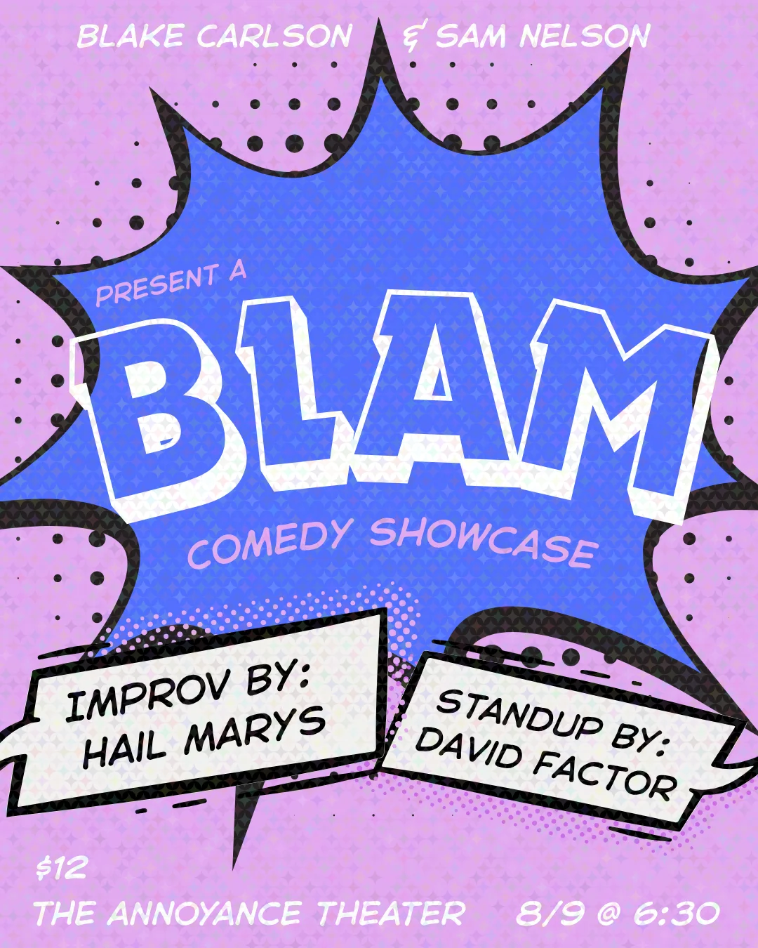 Poster for BLAM Comedy Showcase