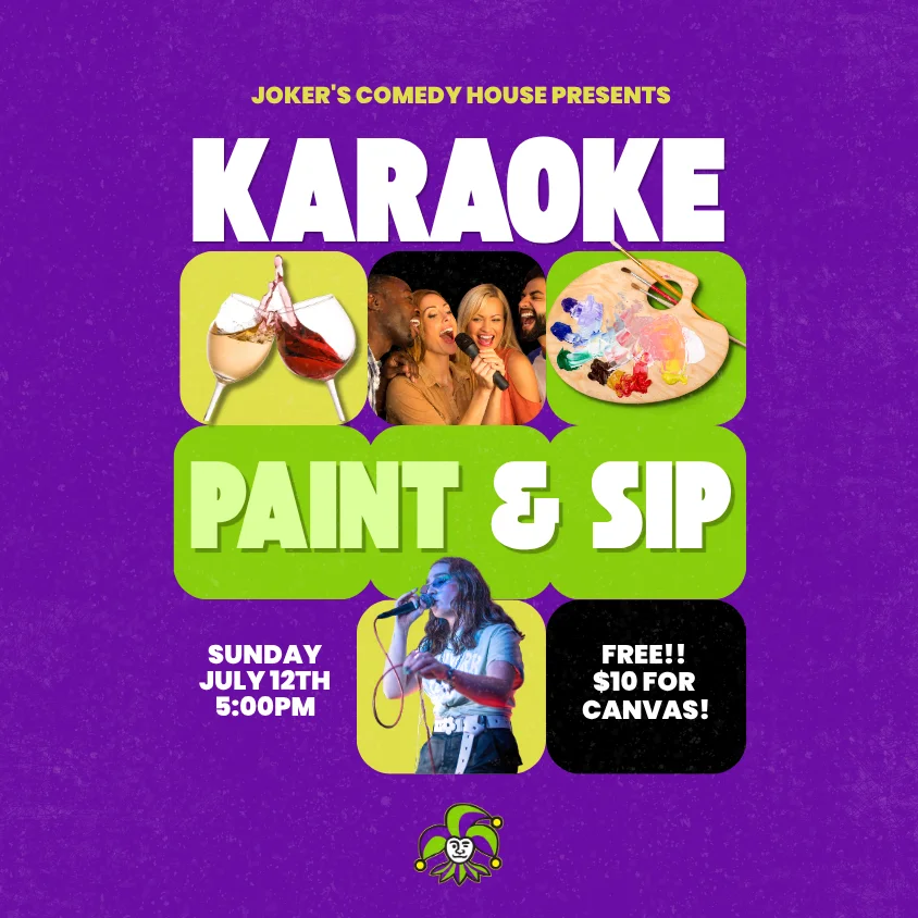 Poster for "Karaoke" Paint and Sip