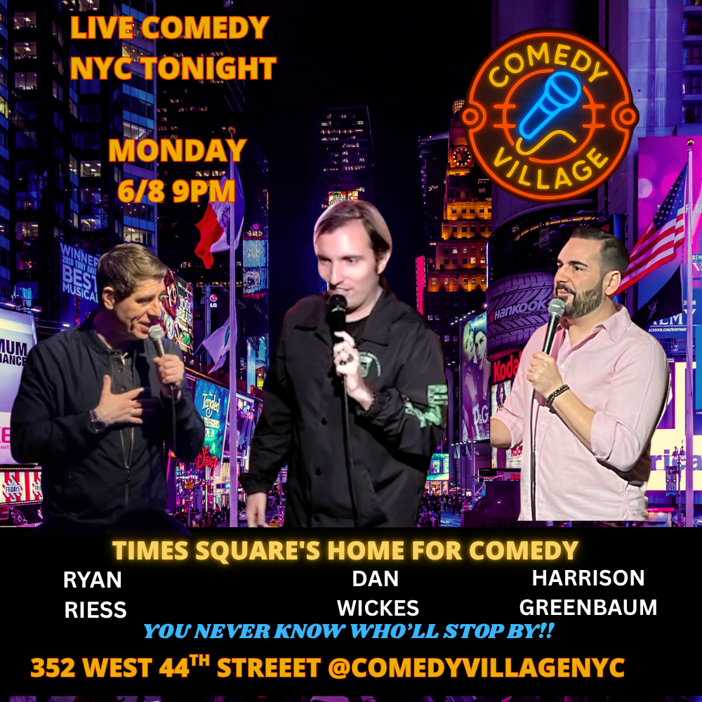 Poster for Times Square Comedy | Mon, June 8th @9 PM