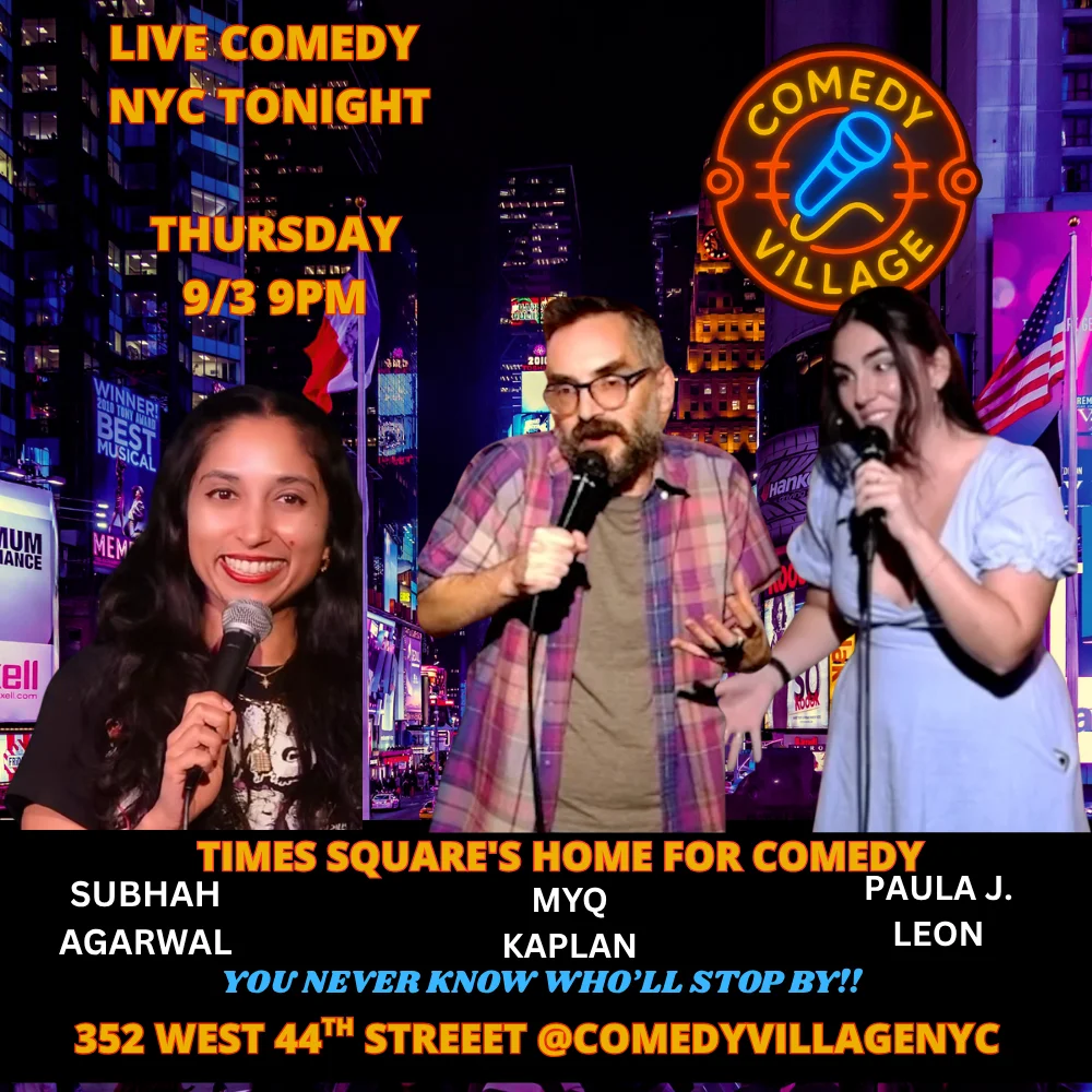 Poster for Times Square Comedy | Thur, September 3rd @9 PM