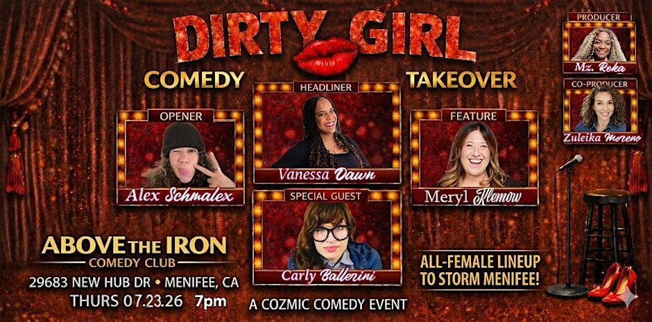 Poster for Dirty Girl Comedy Take Over