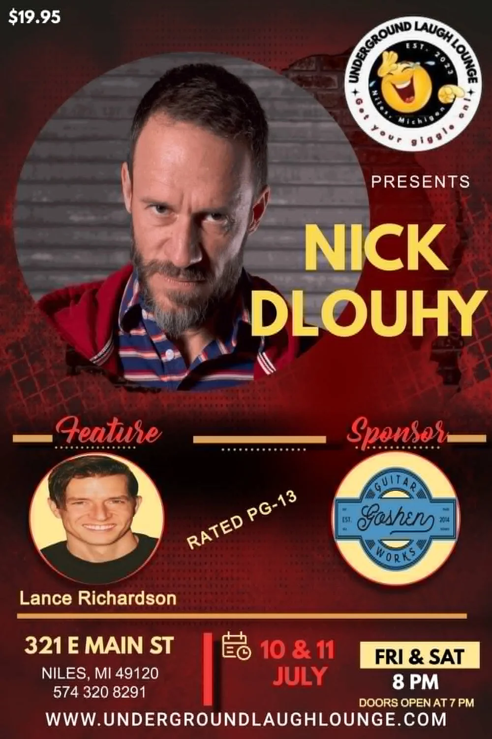 Poster for Nick Dlouhy & Lance Richardson Friday 8:00 pm Show