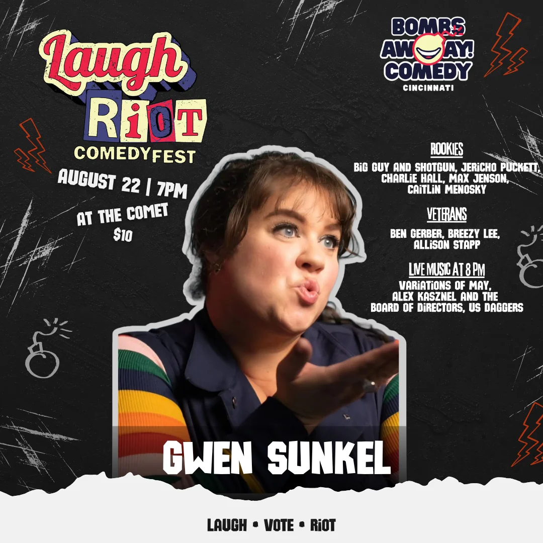 Poster for Laugh Riot Comedy Fest | GWEN SUNKEL