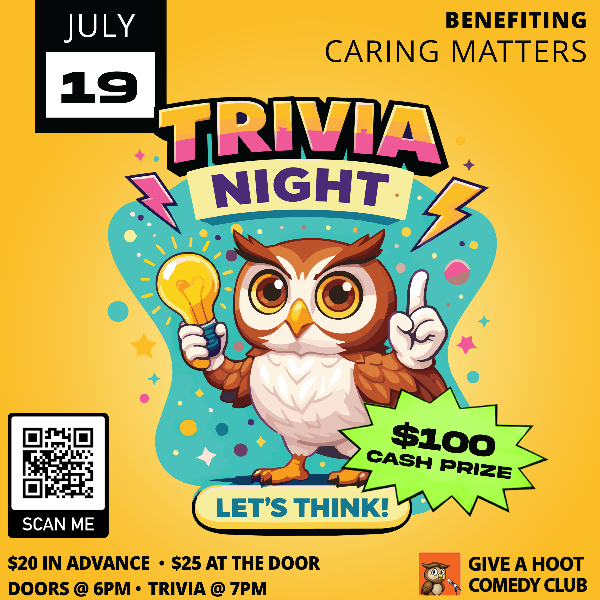Poster for Trivia Night Benefitting Caring Matters