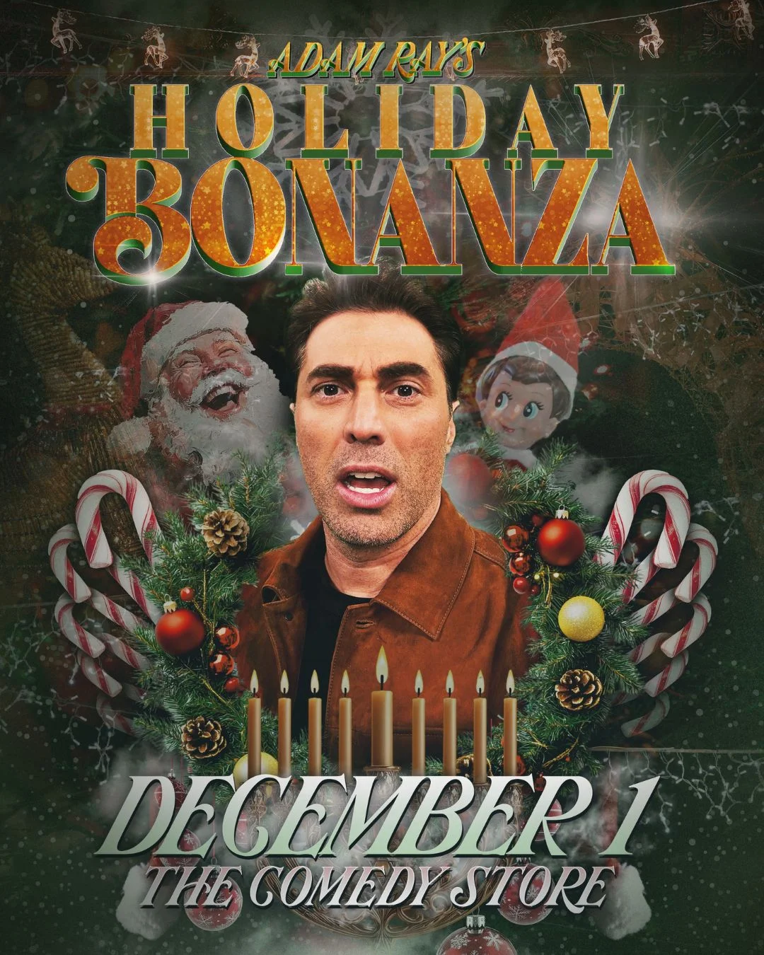 Poster for Adam Ray's Holiday Bonanza