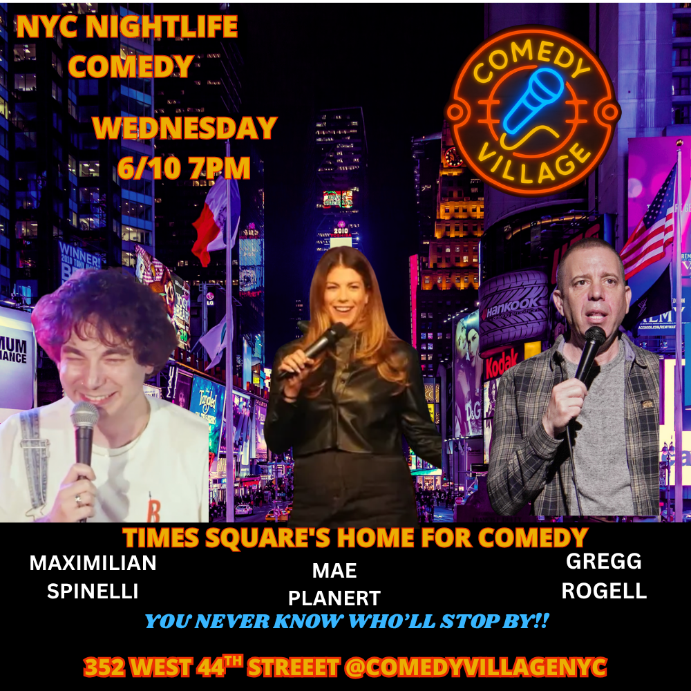 Poster for Times Square Comedy | Wed, June 10th @7 PM