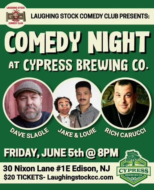 Poster for COMEDY NIGHT AT CYRESS BREWING CO.