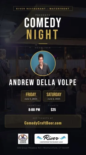 Poster for Comedy Night at Brew Ha Ha at River
