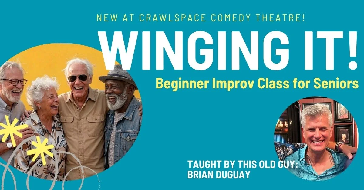 Poster for WINGING IT – Beginner Improv Class for Seniors