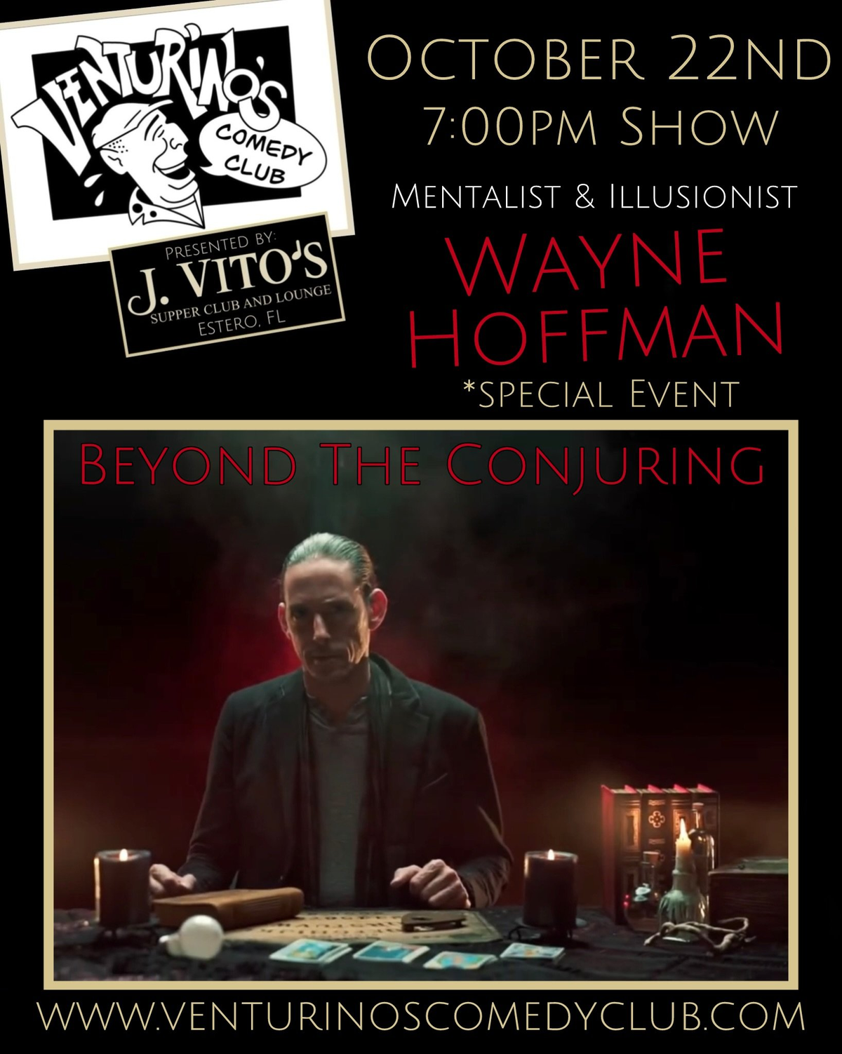 Poster for Wayne Hoffman - Mentalist & Illusionist - "Beyond The Conjuring"