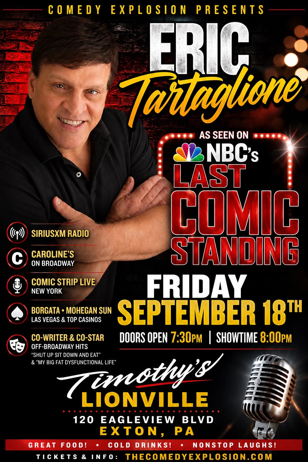 Poster for Comedy Explosion at Timothy’s