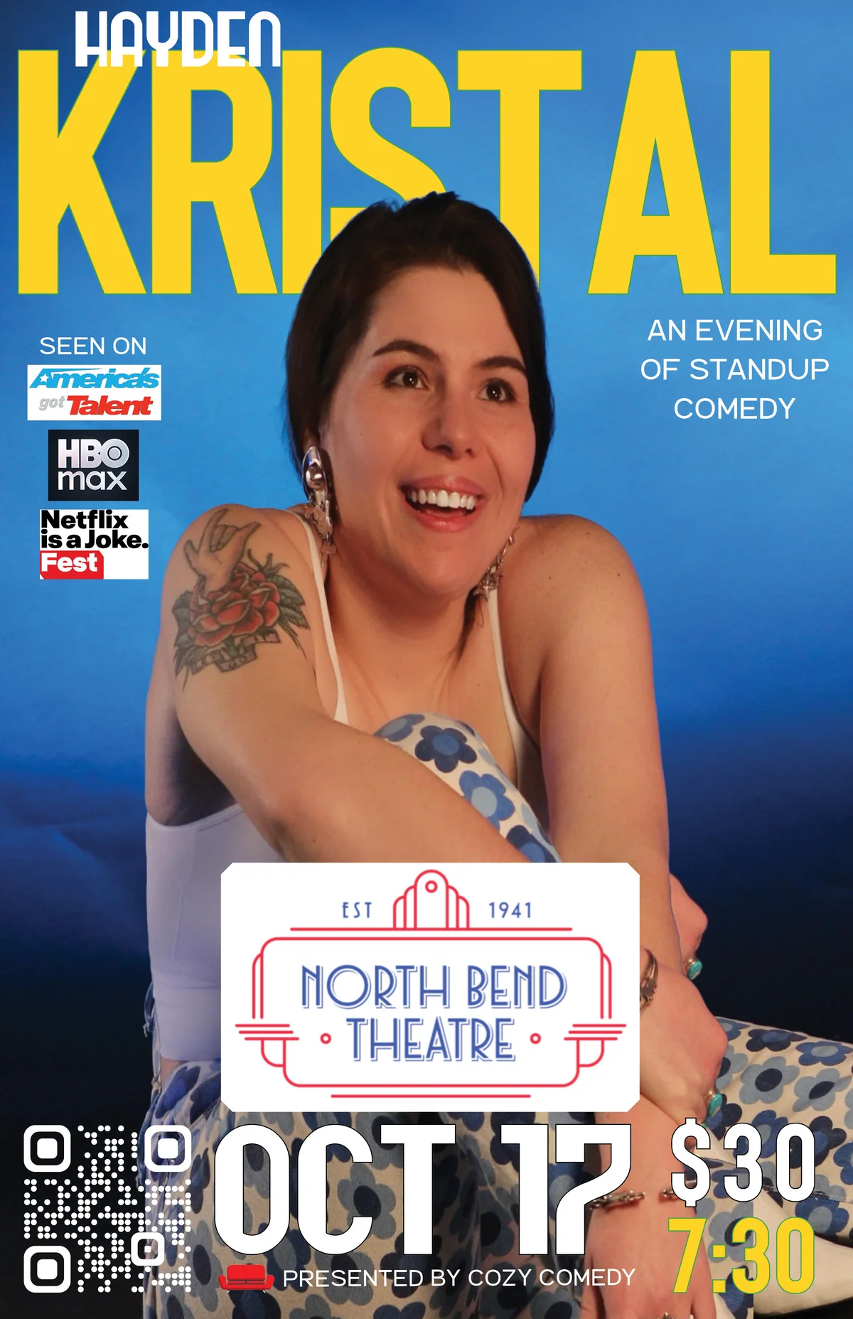 Poster for Hayden Kristal Live in North Bend!