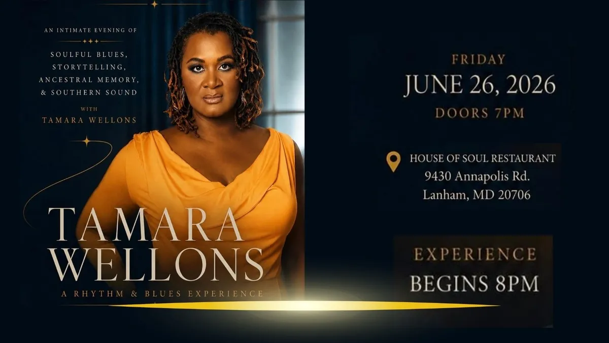 Poster for TAMARA WELLONS • A Rhythm & Blues Experience