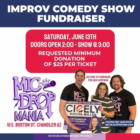 Poster for IMPROV COMEDY SHOW FUNDRAISER FOR CICELY FOR CHANDLER