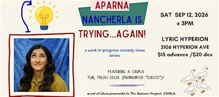Poster for Aparna Nancherla is Trying (Again)!