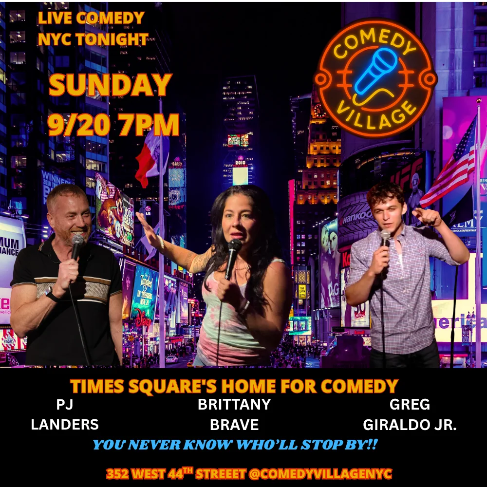 Poster for Times Square Comedy | Sun, September 20th @7 PM