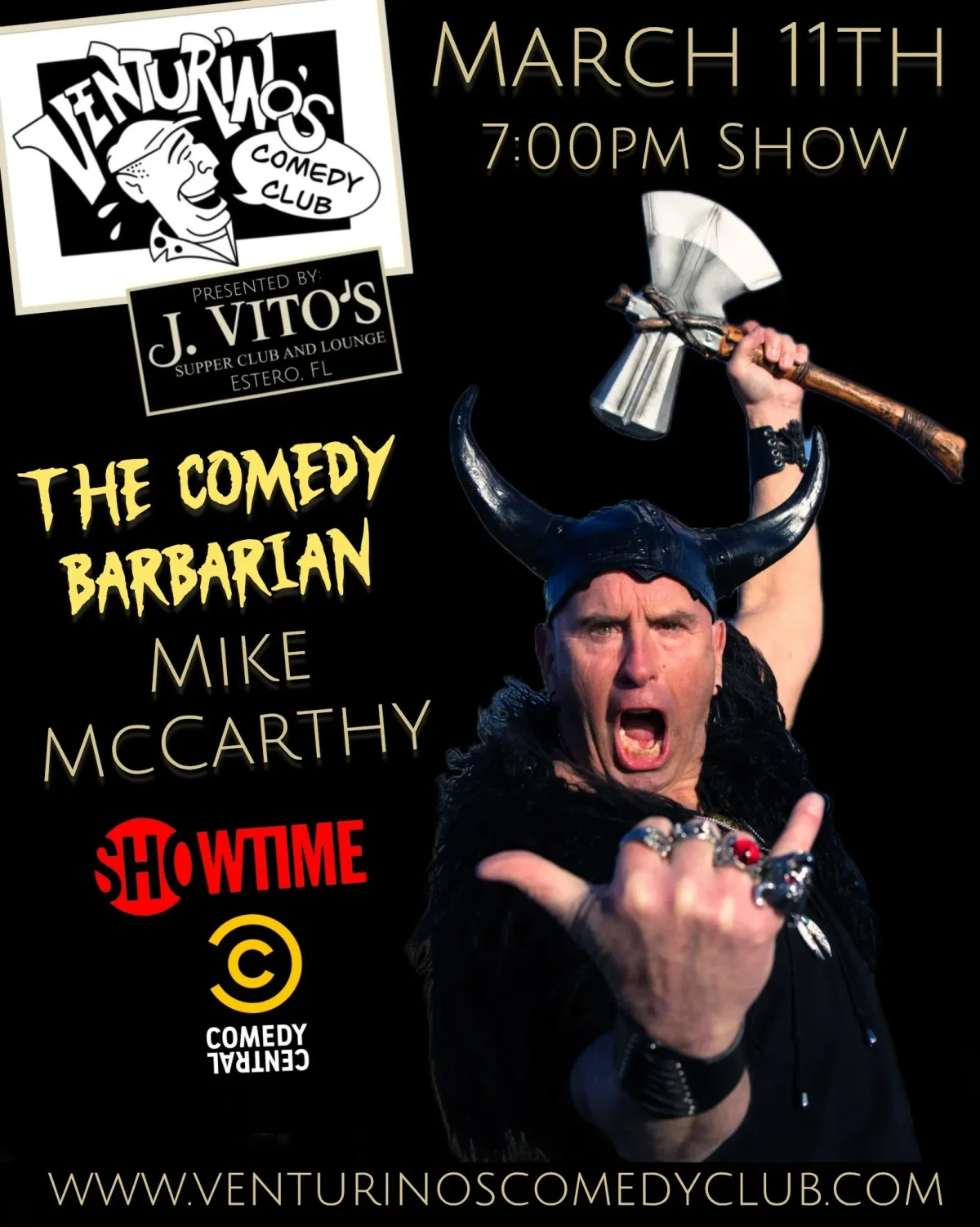 Poster for Mike McCarthy - "The Comedy Barbarian"