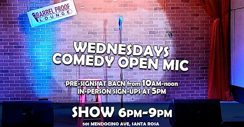 Poster for Wednesday Night Comedy Open Mic