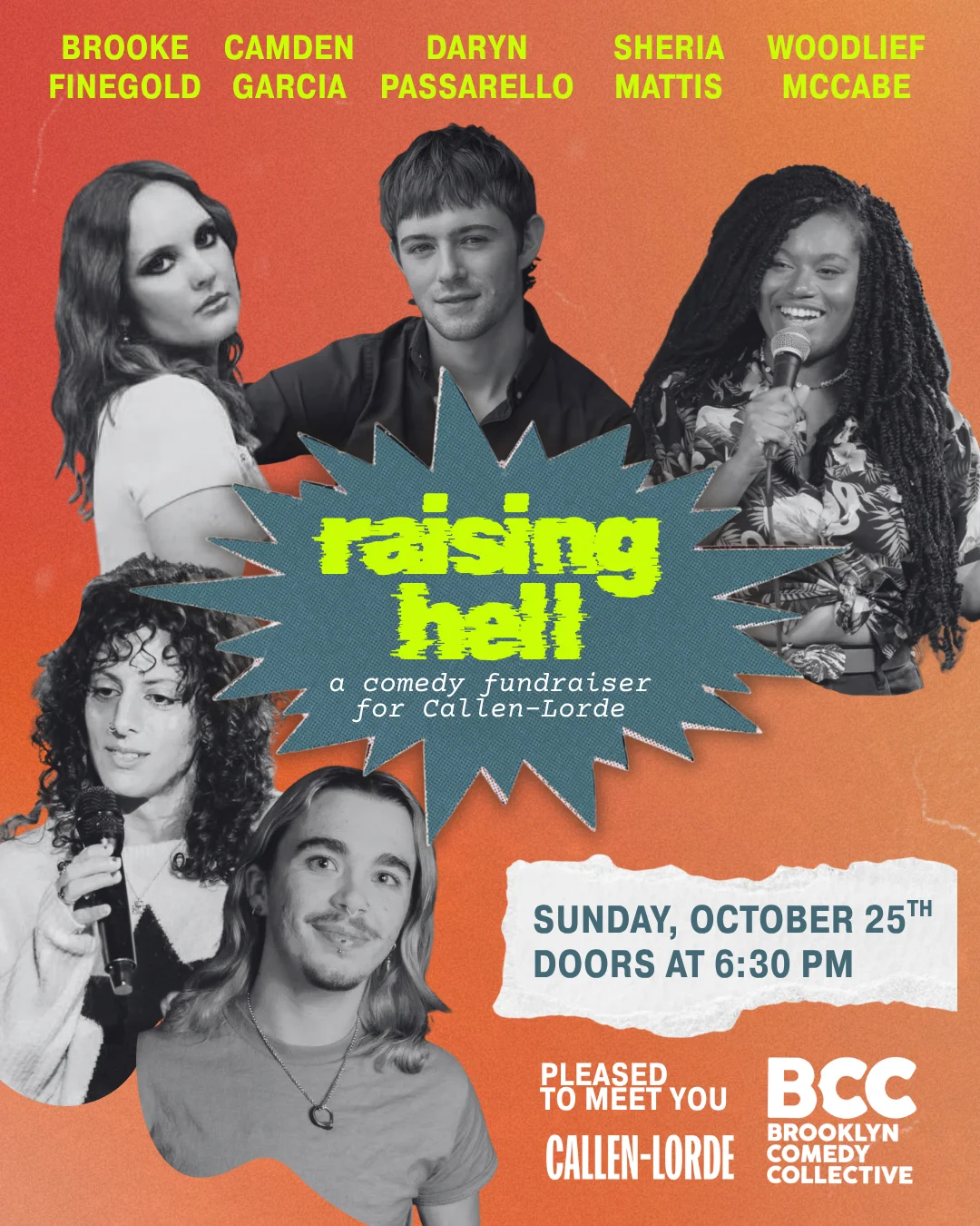 Poster for Raising Hell: A Halloween Comedy Fundraiser