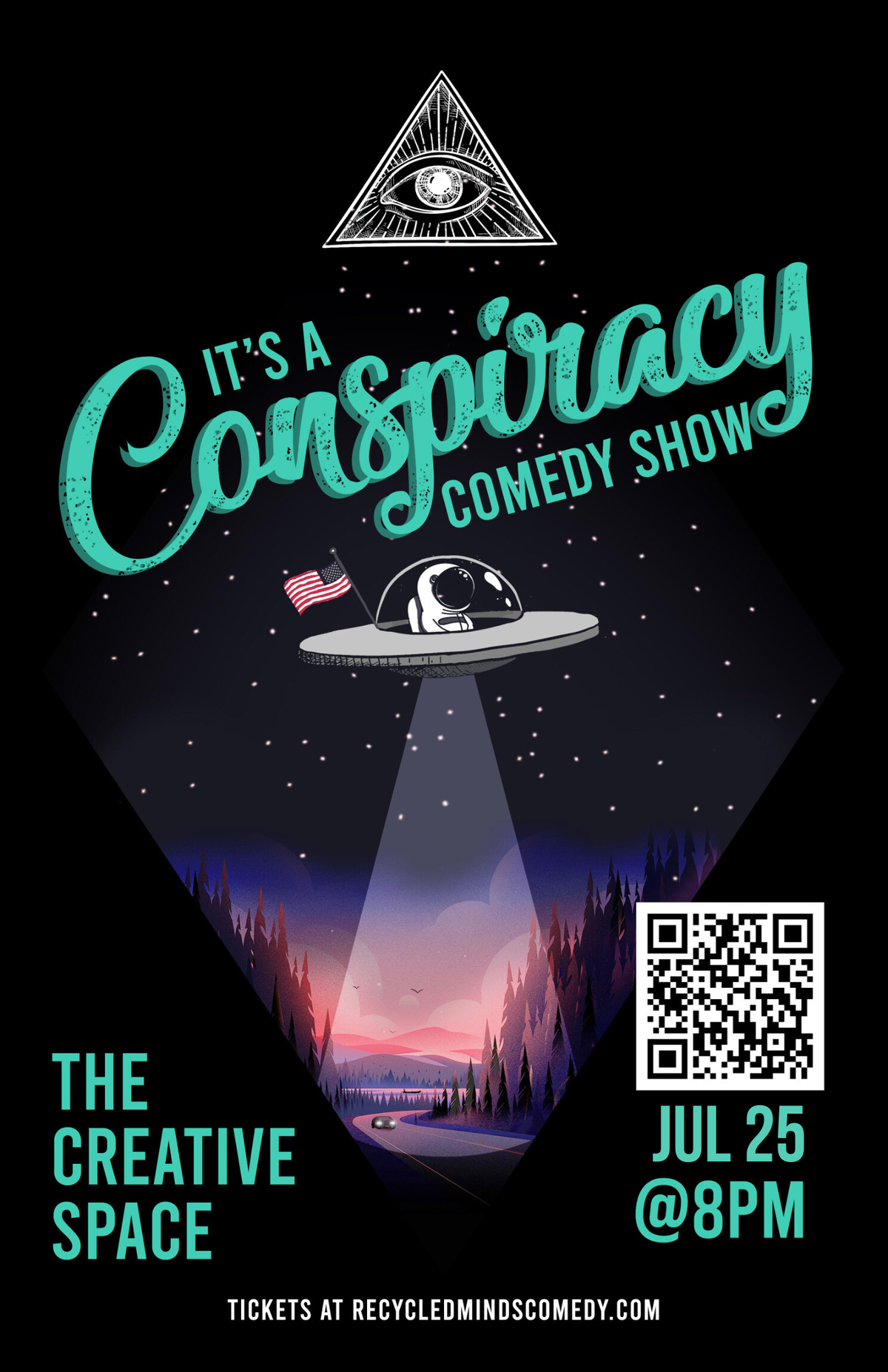 Poster for "It's A Conspiracy!" Comedy Show