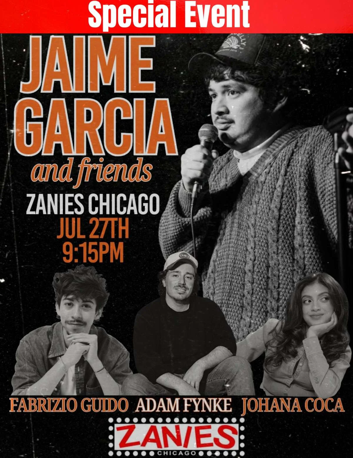 Poster for Jaime Garcia & Friends – ** Special Event**